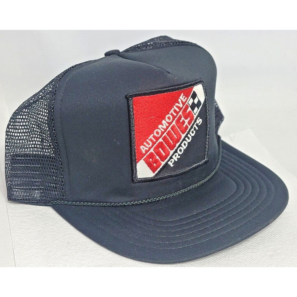 Vintage Automotive Bowes Products Trucker Hat 80's 90's Mesh Cap Snapback
